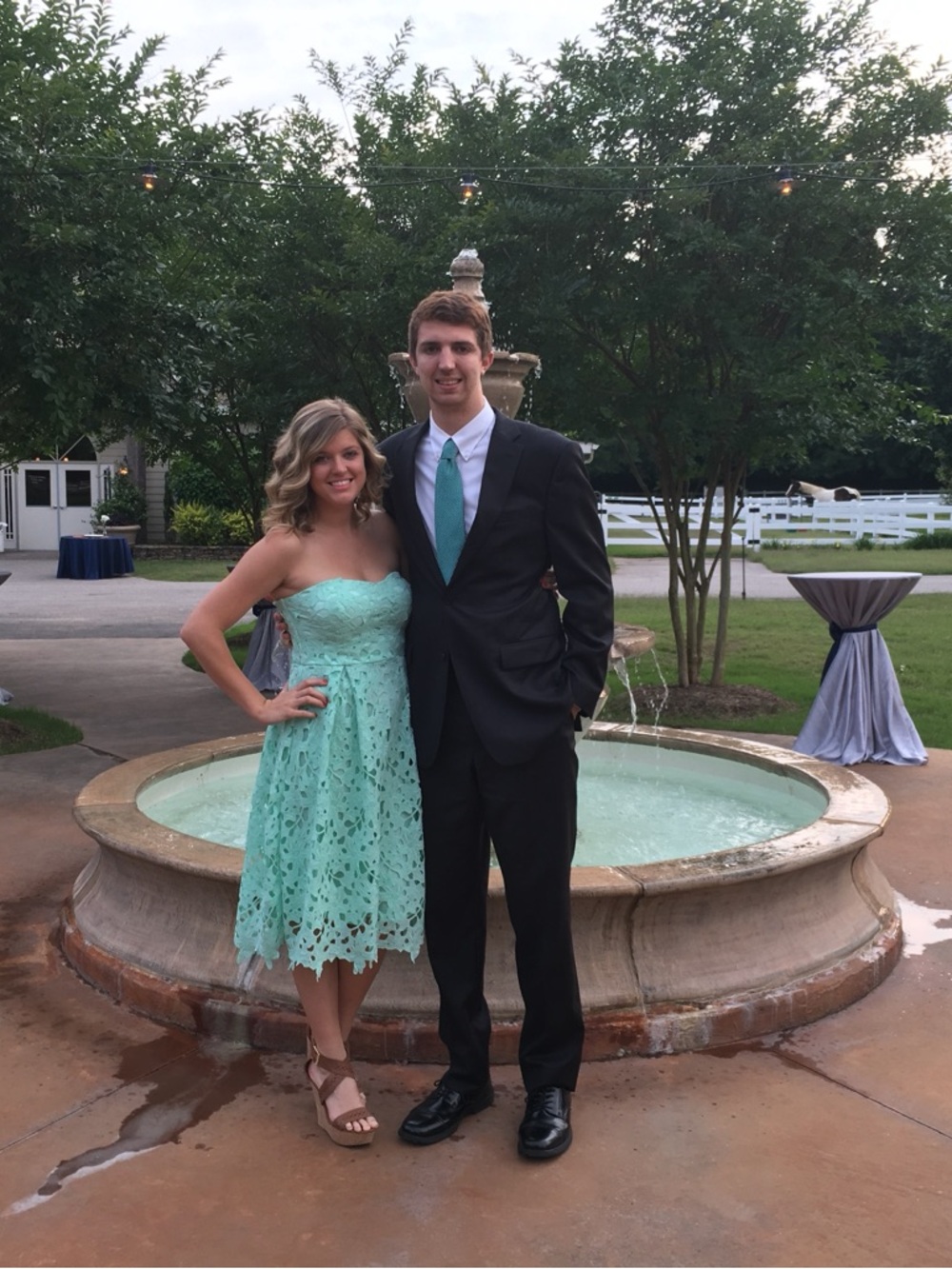 Mint Green Lace Strapless Sundress